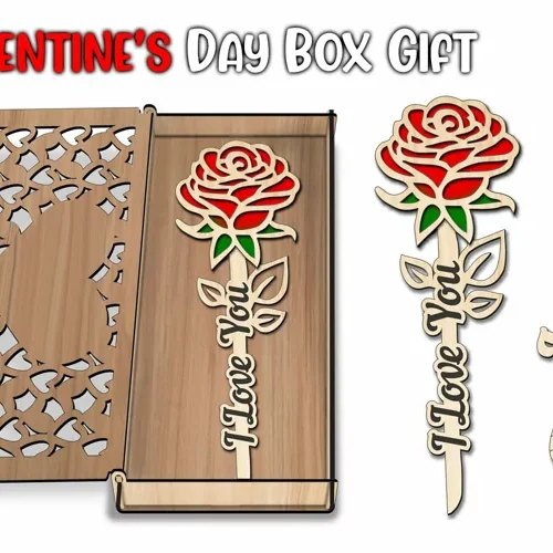 Caja De Regalo Para El Dia De San Valentin Con Flecha De Amor Y Rosas Romanticas Creativo Digital